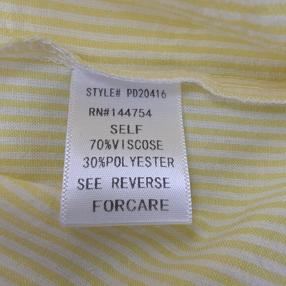 Davi Dani Dress Womens 1XL Pastel Stripe Colorblock Ruffle Hem Button Front - Picture 7 of 10